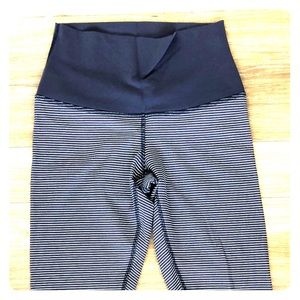 Lululemon Blue Mini Striped Crops Size 4